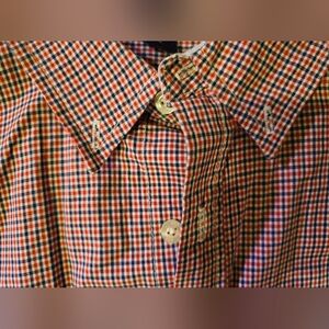 Gap Kids Plaid Button-Down Shirt- Red And Blue- Youth XXL 14-16